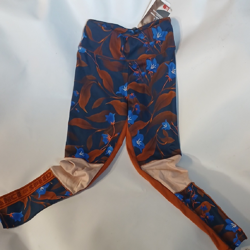 Molo Blue and Brown Leggings with Dynamic Design